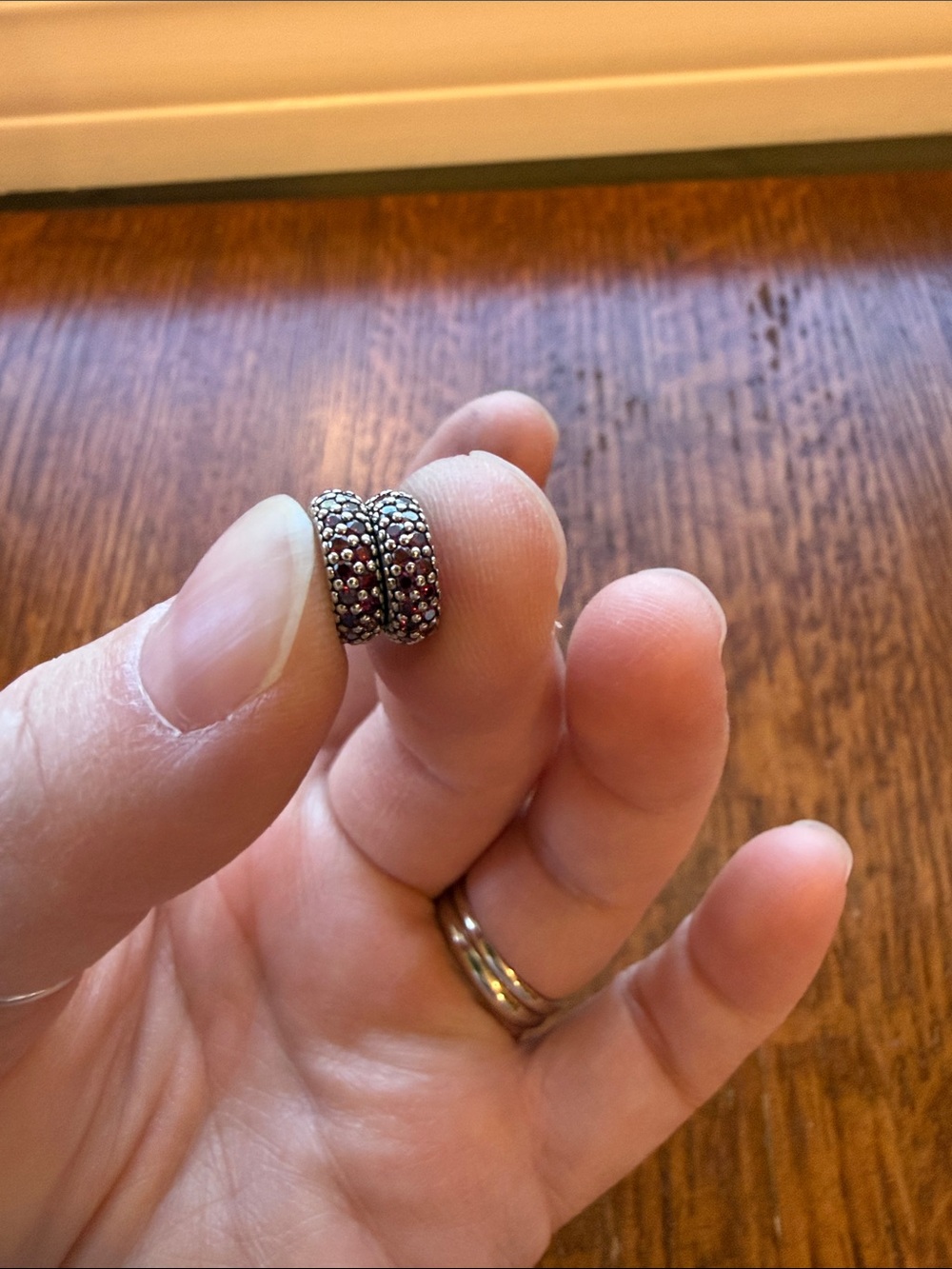 Pandora Red Crystal Spacers (2)